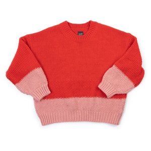 Gap Novelty Stitch Pink/Red knit sweater L